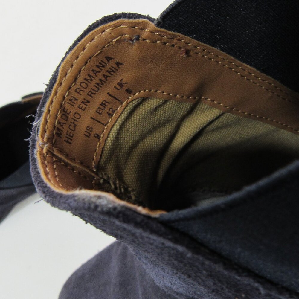 Aldo Men's Vianello Suede Chelsea Boots Size 9  - Navy Closed Square Toe Slip On - Picture 8 of 10